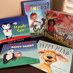 5 Hard Cover Children's Mindfulness Book Bundle Books